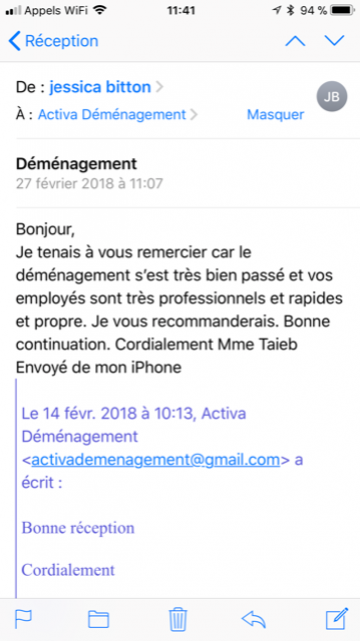 Avis client de Mme Bitton